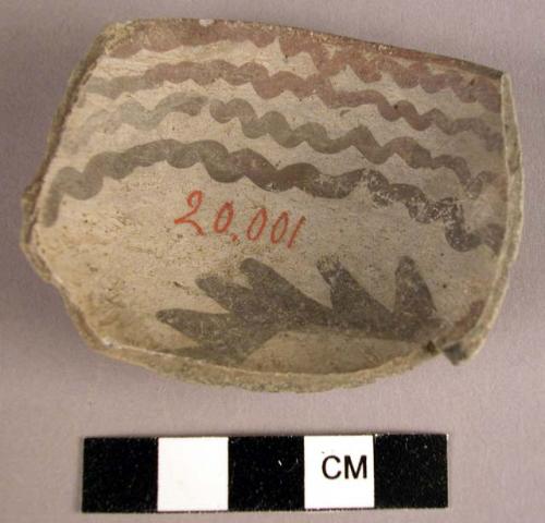 Sherd with circulinear design (bowl or dipper)