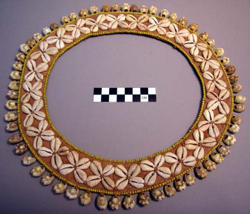 Necklace with cowrie shells