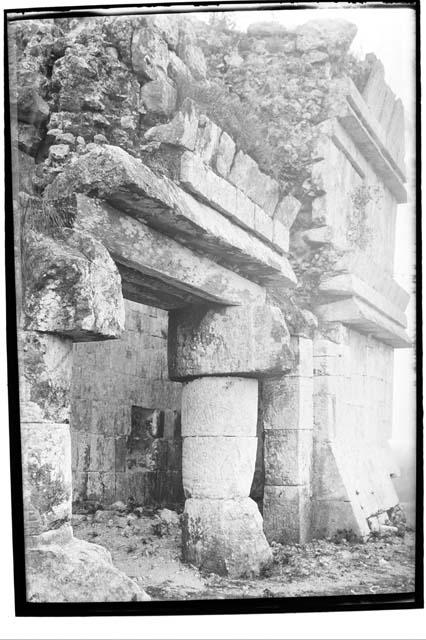 Castillo -- Temple Serpent Columns and North facade