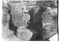 Caracol, closer view of niche between steps after excavation