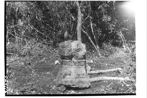 Temple Chac Mool, feet of Chac Mool on E. side