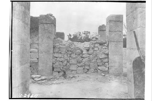 East section of secondary wall at Northwest Colonnade