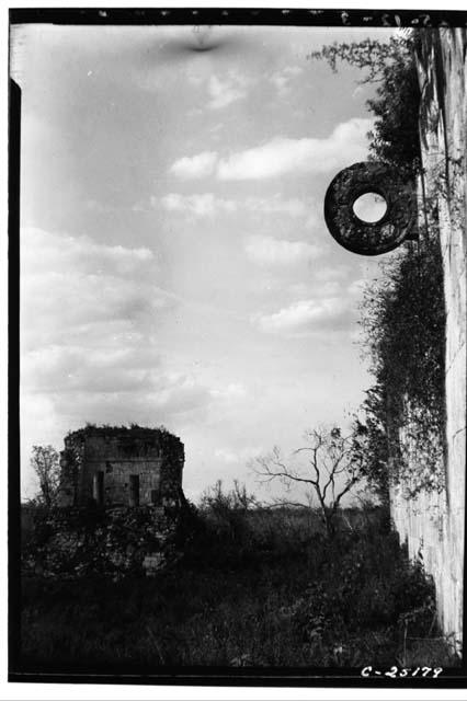 Ball Court showing stone-ring in E. wall