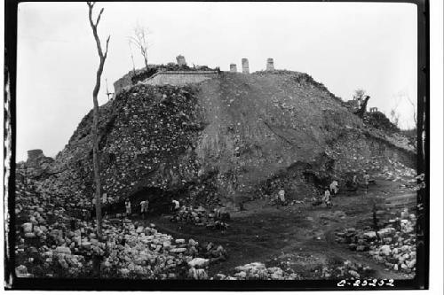 Temple of Warriors with digging in progress