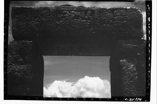 Temple of Yula. Silhouette of lintel