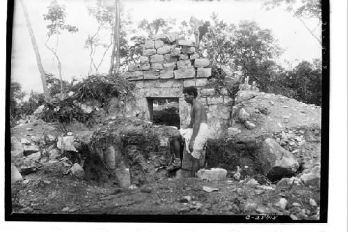 Temple of Four Lintels - double doorway, reconstructed