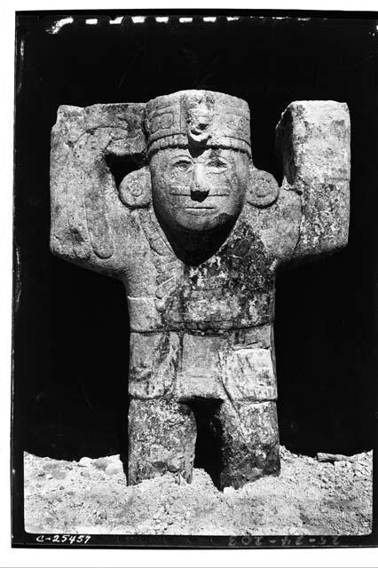 T. of Warriors. Atlantean figure, supporting altar