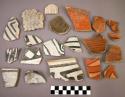 Potsherds, various types