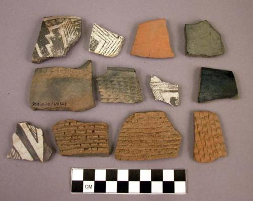 Potsherds, various types