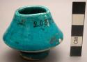 Blue glazed cup, small
