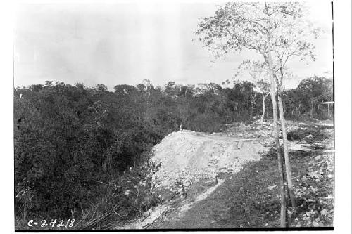 Dump from distance at Northeast Colonnade