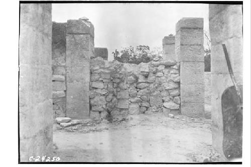 NE colonnade - E section of 2ndary wall beg. at sculptured cols. SW of throne