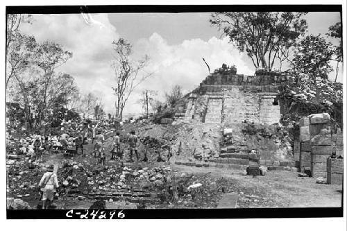 Small South Temple before excavation looking W