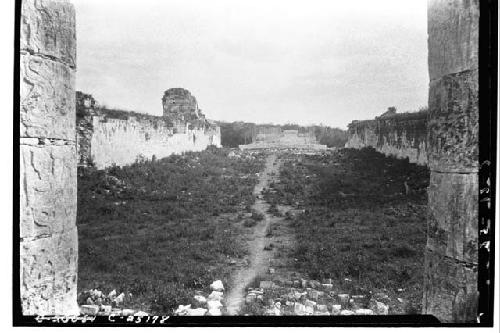 Ball Court from N. Temple, looking S