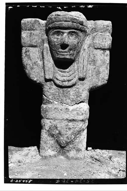 T. of Warriors. Atlantean figure, supporting altar