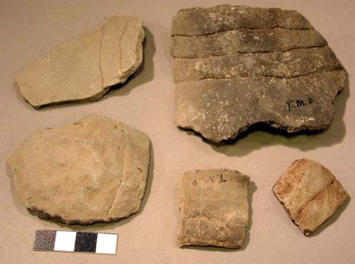 Banded neck gray potsherds