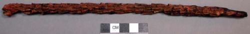 Wood, Prayer stick, pointed at one end, bark remaining, made from ocatilla stalk