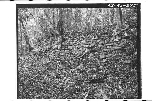 Terrace wall of north acropolis substructure near NE corner. Terrace wlls are ro