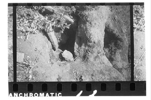 Entrances to two tombs