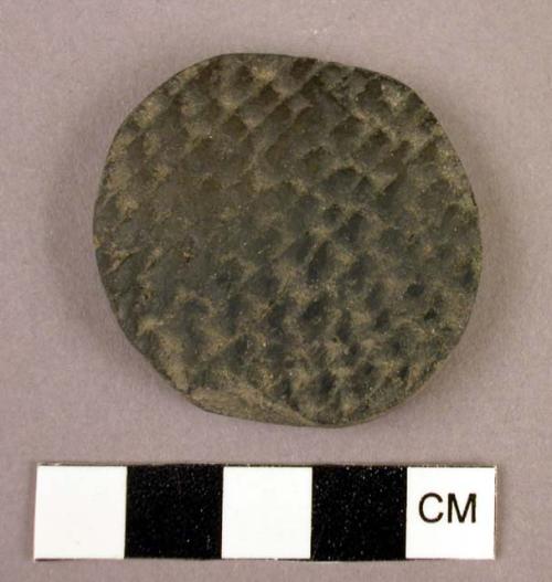 Worked sherd (corrugated)