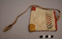 Tobacco pouch of plain woven straw