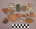 Potsherds, various types