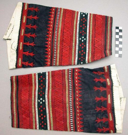 Pair of cotton sleeve cuffs