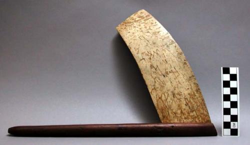 Wood and whalebone tool - axe?