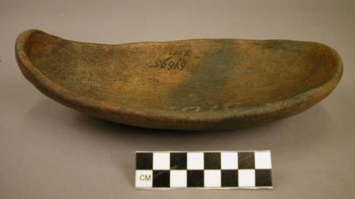 Plain pottery ladle