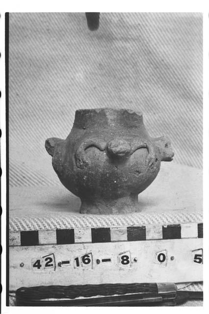 Dichrome Minaiture Pottery Jar