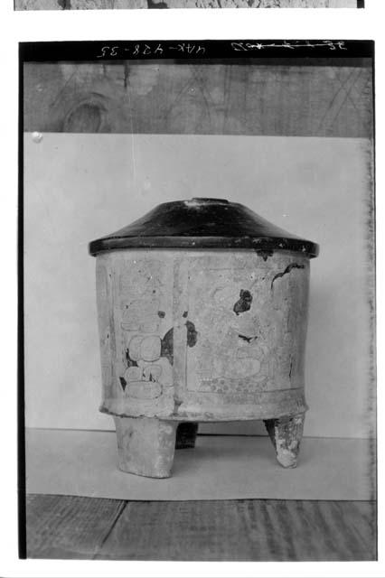 Painted pot (codicies) from Burial 31.  Cat. No. 3516