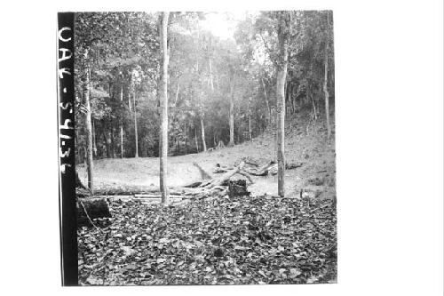 Looking N. at N. side of large resevoir W. of B-Group