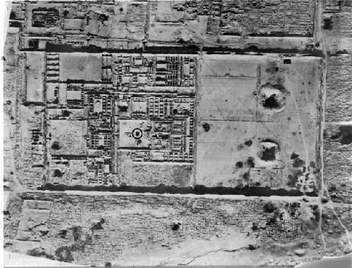 Aerial photograph of area of the archaeological site Chan Chan