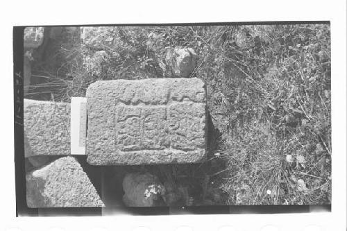 Glyphic stone.  High Priest's Grave.