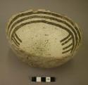 Ceballeta black on white pottery bowl