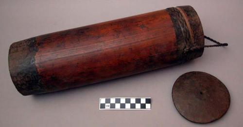 Bamboo container and lid, said to be Ami tribe