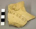 Ceramic body sherd, punctate, incised, design