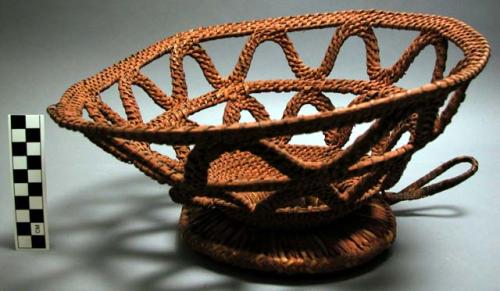 Basket for supporting pottery bowls