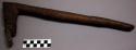 Wooden axe with shell point