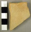 Ceramic body sherd, 1 side textile impressed design, 1 side undecorated