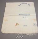 Village woman's white cotton square for head (with trade mark to show +