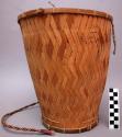 Basketry cooking cylinder - used in same manner as basketry cornucopia