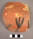 San bernardino black-on-pink potsherd