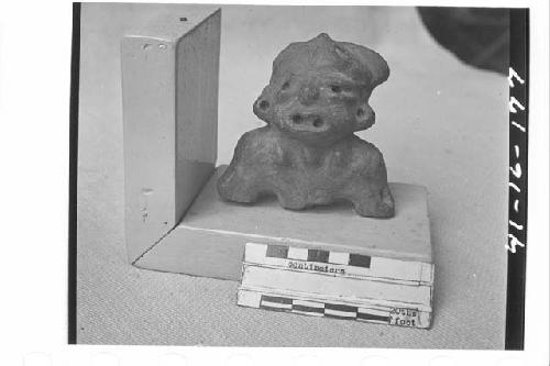 Head and Shoulders of Pottery Figurine