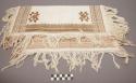 2 gamousa (kerchiefs) with borders of assamese silk thread - "moga"