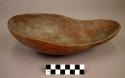 Red pottery ladle - large
