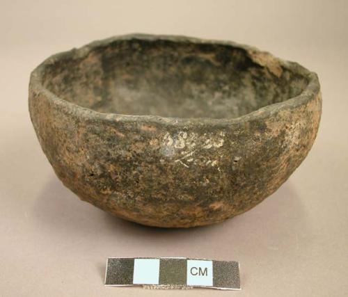 Plain pottery bowl