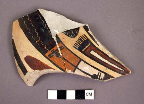 Restorable kawaiokuh polychrome potsherd