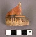 Part of San Bernardino polychrome cylindrical pottery jar