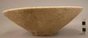 Flat-sided pottery bowl - plain rim; flat base;